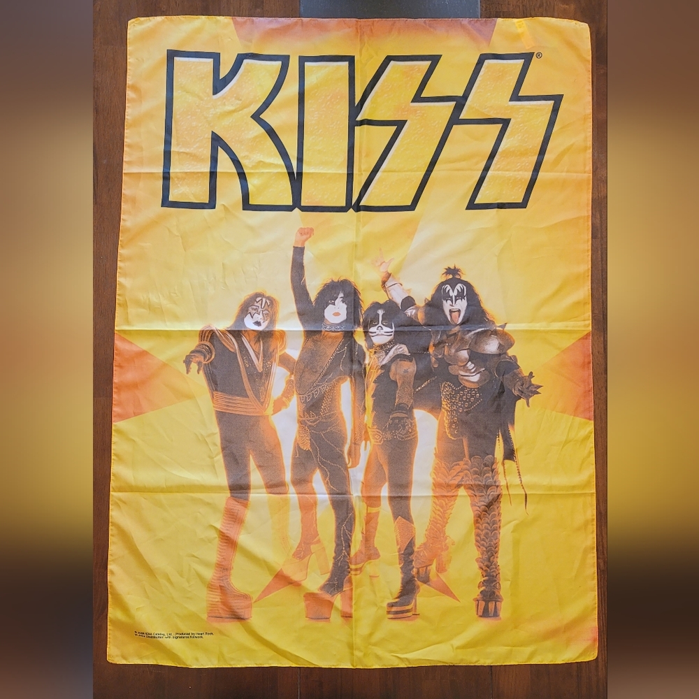 BAND ART | ✨️✨️KISS ✨️✨️Tapestry - Wall Hanging  Silk Scarf 2008 - Rock Legends